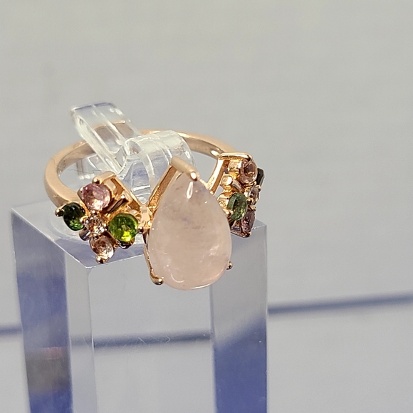 Morganite Pear cut Rose Gold Ring - Picture 10 of 12
